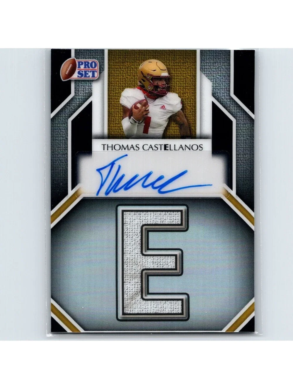 2025 Leaf Pro Set Metal Football - Thomas Castellanos - Surname 